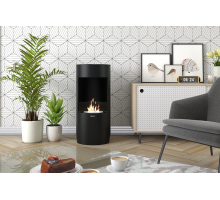 Henley Paris Bioethanol Stove in black finish with real flame effect