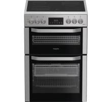 Hotpoint HDE6VDCASX electric double cooker in inox with Air Fry