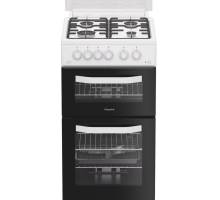 Hotpoint HDG5GCW gas double cooker white, 50cm freestanding cooker, Dalzells