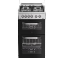 Hotpoint HDG5GCX gas double cooker stainless steel, 50cm freestanding cooker, Dalzells