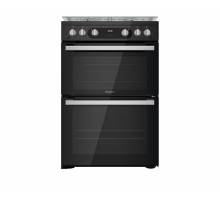 Hotpoint HDM67G0C2CB Gas Cooker with Double Oven - Black