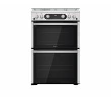 Hotpoint HDM67G0C2CX Gas Cooker with Double Oven - Inox