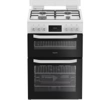 Hotpoint HTG6GDCW gas twin cooker in white 60cm