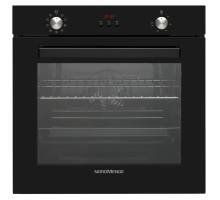 Image of NordMende SOC315BL Built-In Multifunction Oven in black glass finish