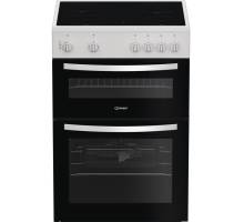 Indesit IDE6VMW electric double cooker white, 60cm freestanding cooker, Dalzells
