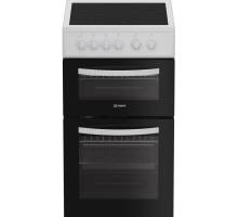 Indesit ITE5VMW electric twin cooker white, 50cm freestanding cooker, Dalzells