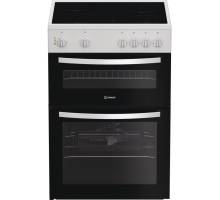 Indesit ITE6VMW electric twin cooker white, 60cm freestanding cooker, Dalzells