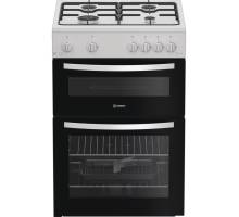 Indesit ITG6GW gas twin cooker white, 60cm freestanding cooker, Dalzells
