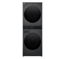LG WT1210BBTN1 WashTower in Platinum Black front view