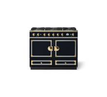 La Cornue CornuFé 110cm Dual Fuel Polished Brass Dark Navy Blue