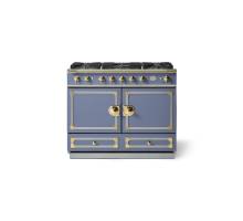 La Cornue CornuFé 110cm Dual Fuel Polished Brass Provence Blue