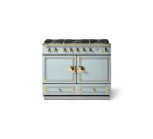 La Cornue CornuFé 110cm Dual Fuel Polished Brass Roquefort