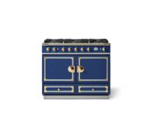 La Cornue CornuFé 110cm Dual Fuel Polished Brass Royal Blue