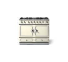 La Cornue CornuFé 110cm Dual Fuel Satin Chrome Blanc