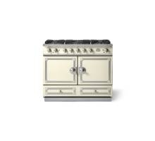 La Cornue CornuFé 110cm Dual Fuel Satin Chrome Ivory