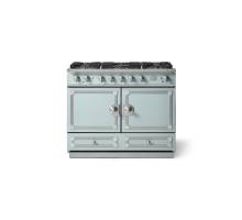 La Cornue CornuFé 110cm Dual Fuel Satin Chrome Roquefort