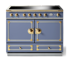 La Cornue CornuFé 110cm Induction Polished Brass Paris Blue