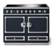 La Cornue CornuFé 110cm Induction Satin Chrome Dark Navy Blue