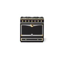 La Cornue CornuFé Albertine 90cm Dual Fuel Polished Brass Matte Black