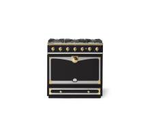 La Cornue CornuFé Albertine 90cm Dual Fuel Polished Brass Matte Black