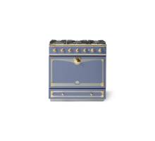 La Cornue CornuFé Albertine 90cm Dual Fuel Polished Brass Provence Blue