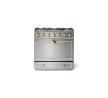 La Cornue CornuFé Albertine 90cm Dual Fuel Polished Brass Stainless Steel