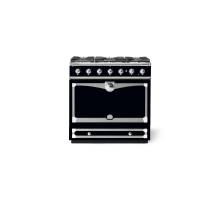 La Cornue CornuFé Albertine 90cm Dual Fuel Polished Chrome Gloss Black