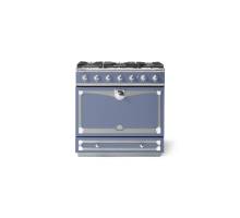 La Cornue CornuFé Albertine 90cm Dual Fuel Polished Chrome Provence Blue