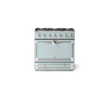 La Cornue CornuFé Albertine 90cm Dual Fuel Polished Chrome Roquefort