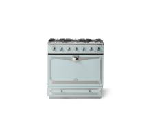 La Cornue CornuFé Albertine 90cm Dual Fuel Satin Chrome Roquefort