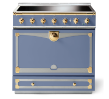 La Cornue CornuFé Albertine 90cm Induction Polished Brass Paris Blue
