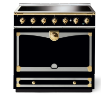 La Cornue CornuFé Albertine 90cm Induction Satin Chrome Gloss Black