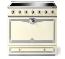 La Cornue CornuFé Albertine 90cm Induction Satin Chrome Ivory