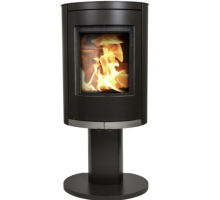 Mi Fires Ovale Tall on Pedestal Wood Burning Stove