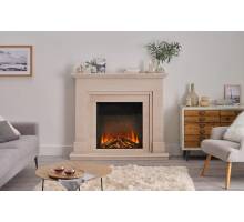 New Forest 650sq electric fire with Deluxe Real Logs and Black Edition