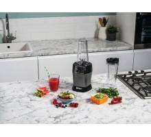 Ninja BN495UK Blender with Auto-iQ in black and silver on kitchen counter