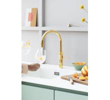 Quooker FNRGLD Fusion Round Tap in Gold – 5-in-1 kitchen tap