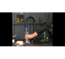 Quooker FTBLK Front Tap in Black – 3-in-1 modern kitchen tap