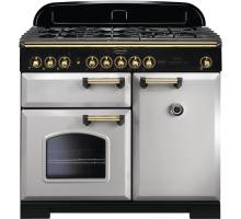 Rangemaster CDL100DFFRPB - 100cm Classic Deluxe Dual Fuel Royal Pearl Brass Range Cooker 114780