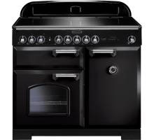 Rangemaster CDL100EIBLC - 100cm Classic Deluxe Electric Induction Black Chrome Range Cooker 95920