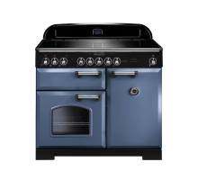 Rangemaster CDL100EISBC - 100cm Classic Deluxe Electric Induction Stone Blue Chrome Range Cooker 127460