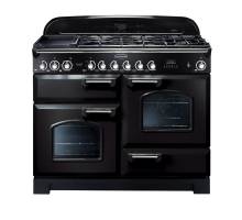 Rangemaster CDL110DFFBLC - 110cm Classic Deluxe Dual Fuel Black Chrome Range Cooker 79780