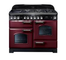 Rangemaster CDL110DFFCYC - 110cm Classic Deluxe Dual Fuel Cranberry Chrome Range Cooker 84420