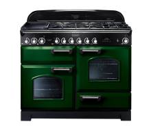 Rangemaster CDL110DFFRGC - 110cm Classic Deluxe Dual Fuel Racing Green Chrome Range Cooker 112890