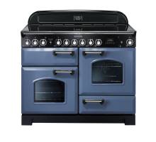 Rangemaster CDL110ECSBC - 110cm Classic Deluxe Electric Ceramic Stone Blue Chrome Range Cooker 127360