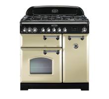 Rangemaster CDL90DFFCRC - 90cm Classic Deluxe Dual Fuel Cream Chrome Range Cooker 80940