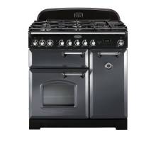 Rangemaster CDL90DFFSLC - 90cm Classic Deluxe Dual Fuel Slate Chrome Range Cooker 124180