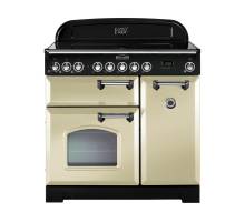 Rangemaster CDL90ECCRC 90cm Classic Deluxe Electric Ceramic Cream Chrome Range Cooker 81640