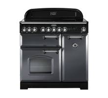 Rangemaster CDL90EISLC 90cm Classic Deluxe Electric Induction Slate Chrome Range Cooker 124190