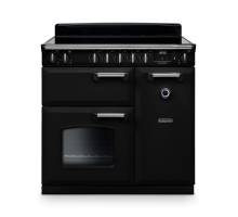 Rangemaster CL90EIPGBLCM1 Classic 90cm induction range cooker in gloss black with chrome trim